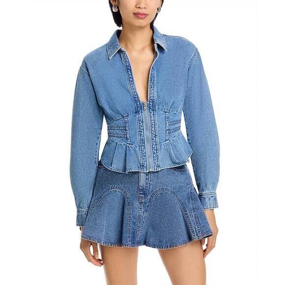 STEVE MADDEN Jackets & Blazers - NEW STEVE MADDEN aria peplum denim jacket in forever blue